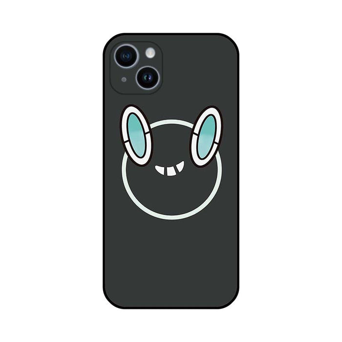 Slim TPU Phone Case with Customizable Design: orange-red, black cartoon face