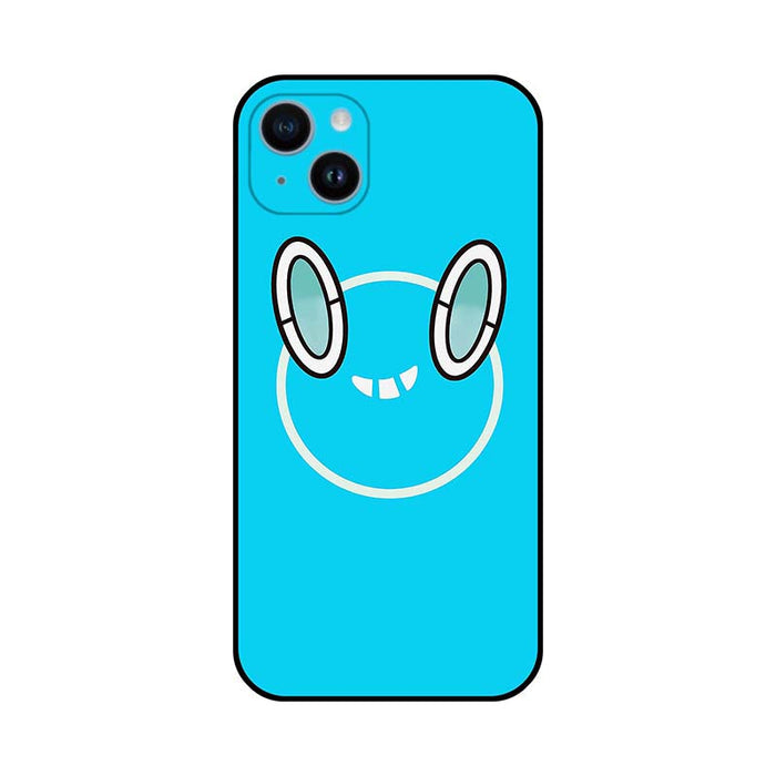 Slim TPU Phone Case with Customizable Design: orange-red, black cartoon face