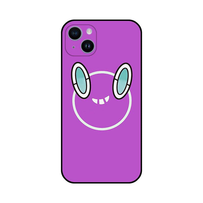 Slim TPU Phone Case with Customizable Design: orange-red, black cartoon face