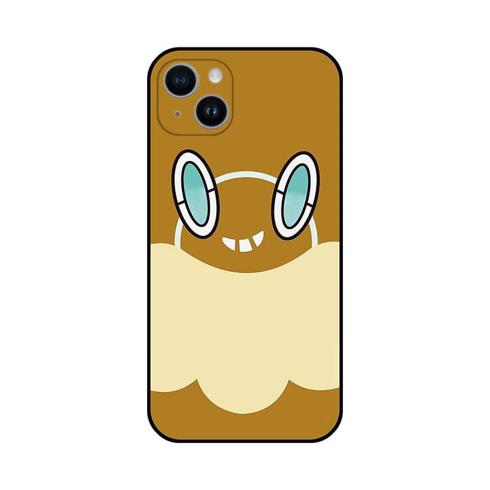 Slim TPU Phone Case with Customizable Design: orange-red, black cartoon face