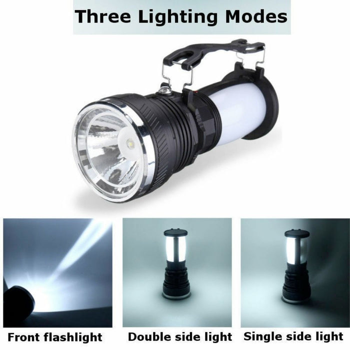 Solar Camping Lantern: Versatile and Efficient Lighting Solution for Outdoor Adventures: black, white rechargeable lantern fl