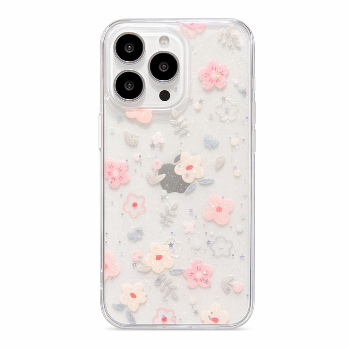 Sparkling Clear Case with Cherry Blossom Design Default