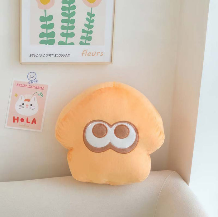 Splatoon Plush Toy Squid: mint green, light blue cartoon character with large eyes, kawaii cartoon style