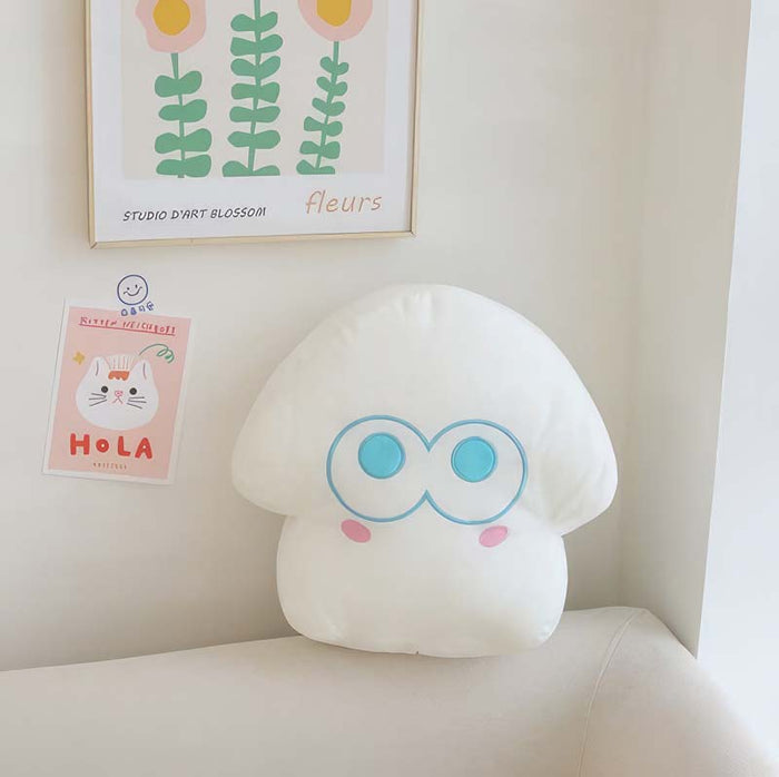 Splatoon Plush Toy Squid: mint green, light blue cartoon character with large eyes, kawaii cartoon style