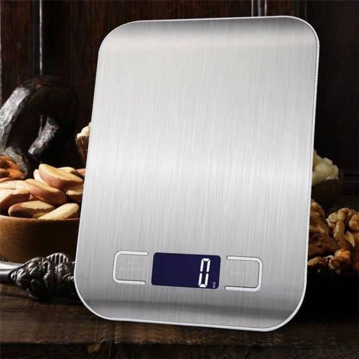 Stainless Steel Electronic Kitchen Scale: Enhancing Precision in Culinary Measurements: silver, white digital bathroom scale