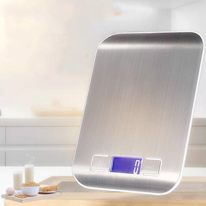 Stainless Steel Electronic Kitchen Scale: Enhancing Precision in Culinary Measurements: silver, white digital bathroom scale