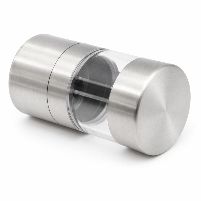 Stainless Steel Manual Salt and Pepper Grinder Set (2 Containers) with Premium Quality Default