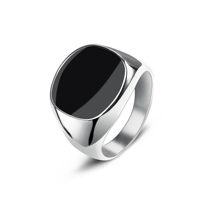 Stainless Steel Signet Ring for Men: silver, gold rings, minimal style
