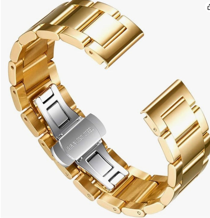 Stainless Steel Watch Straps Thick Heavy Metal Watch Bracelets Polished-229