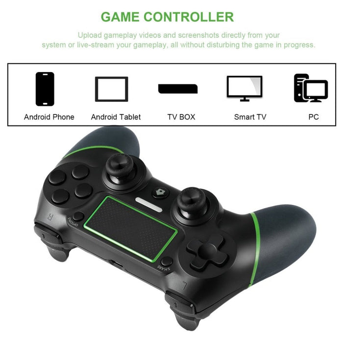 Stealth Ninja Gaming Controller, Alpha 1: Wireless Bluetooth Dual Shock: black, red game controller, modern gaming style