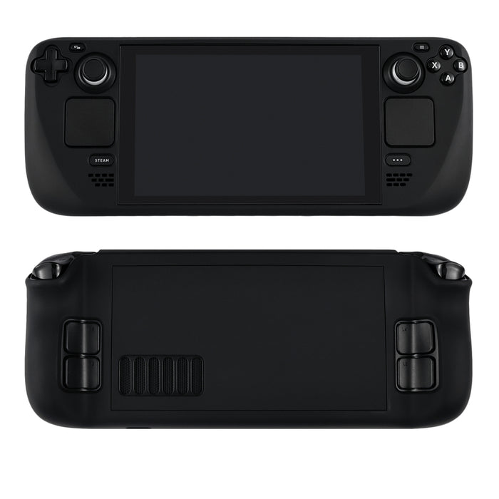 Steam Deck Hard Shell Cases: Protection & Style: black, dark gray handheld gaming console, modern gaming hardware style
