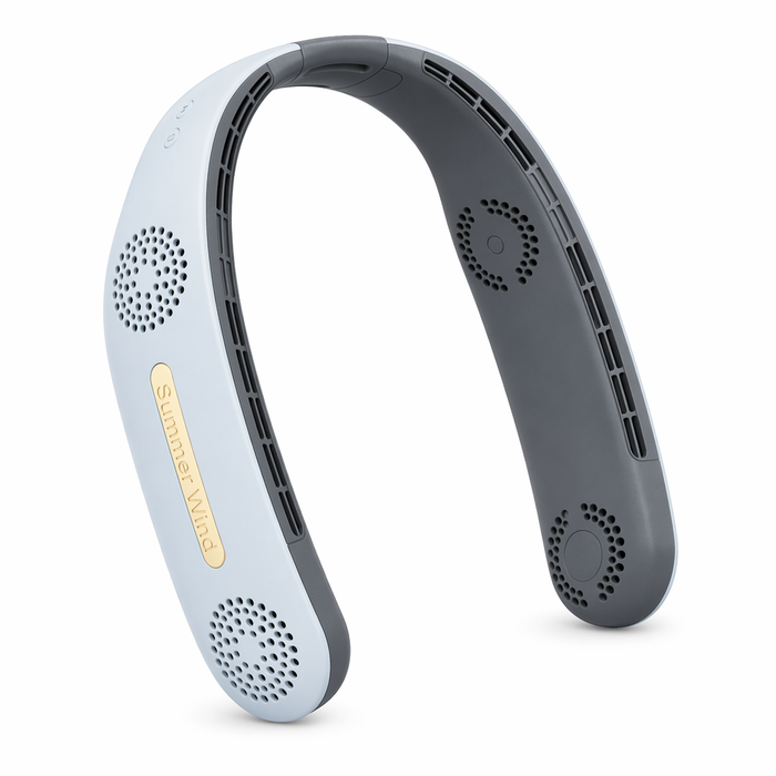 Streamlined Portable Neck Fan White