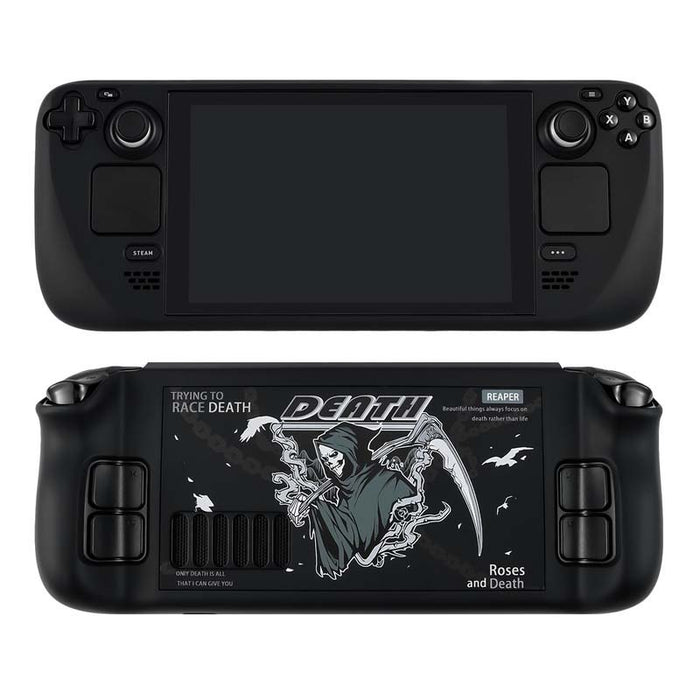 Stylish hard shell cases for Steam Deck: black, dark gray grim reaper/death, dark gothic cartoon style
