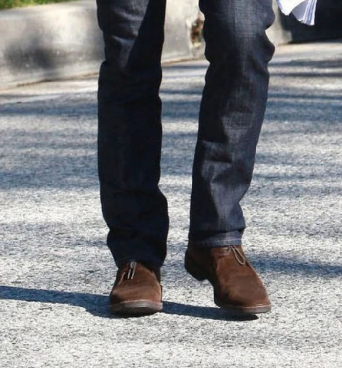 Suede Lace-up Ankle Boots for Men's Casual Wear: dark brown, black ankle boot, minimal casual dress boot style