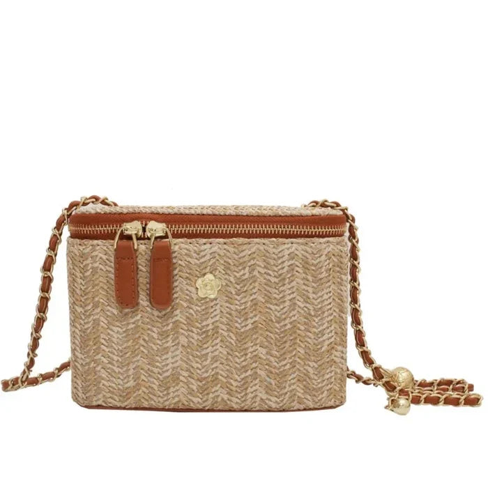 Summer Straw Bucket Bag for Women: Embrace the Season in Style!: beige, tan handbags, boho chic style