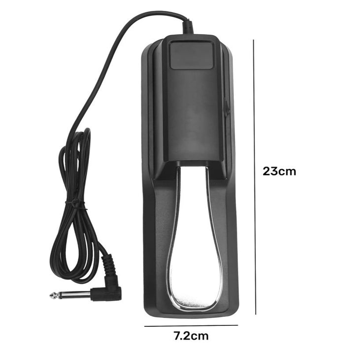 Sustain Pedal for Keyboard, Piano Pedal Keyboard Foot Damper Pedal with Polarity