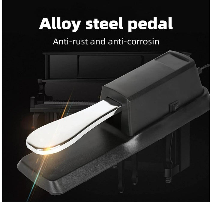 Sustain Pedal for Keyboard, Piano Pedal Keyboard Foot Damper Pedal with Polarity