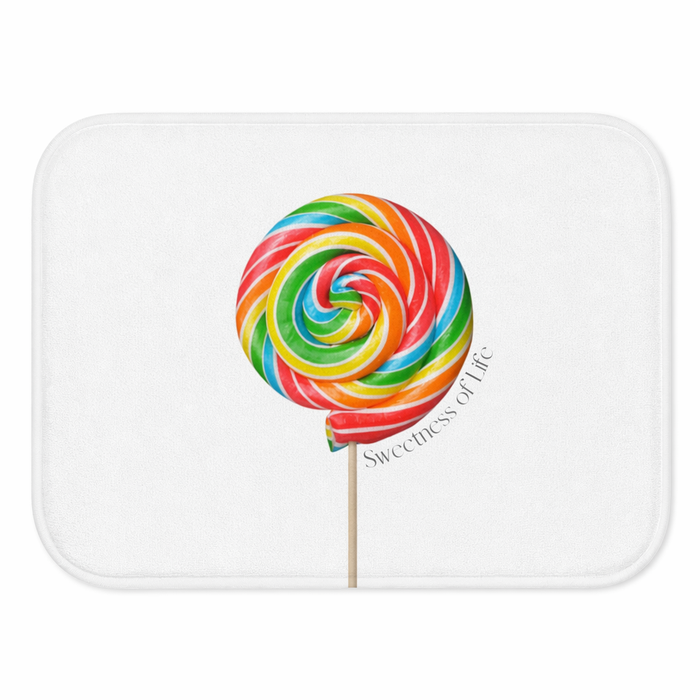 Sweetness of Life Bath Mat - White Message Design Default