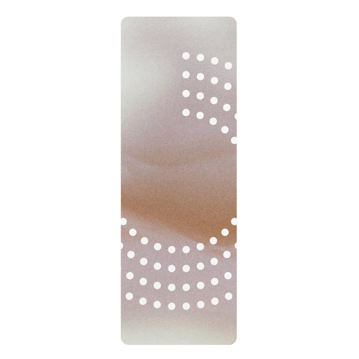 Symmetrical Gradient Yoga Mat: pale gray, beige rectangular patterned object, minimal style