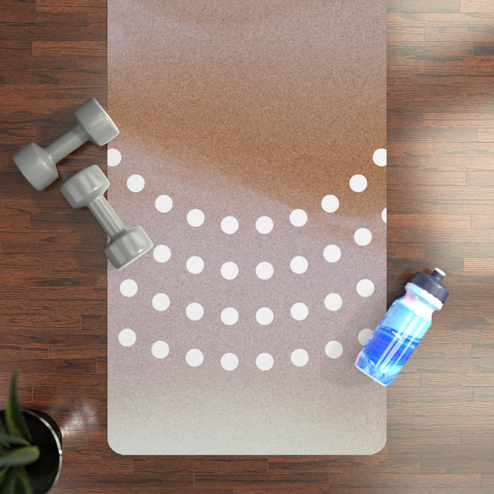Symmetrical Gradient Yoga Mat: pale gray, beige rectangular patterned object, minimal style