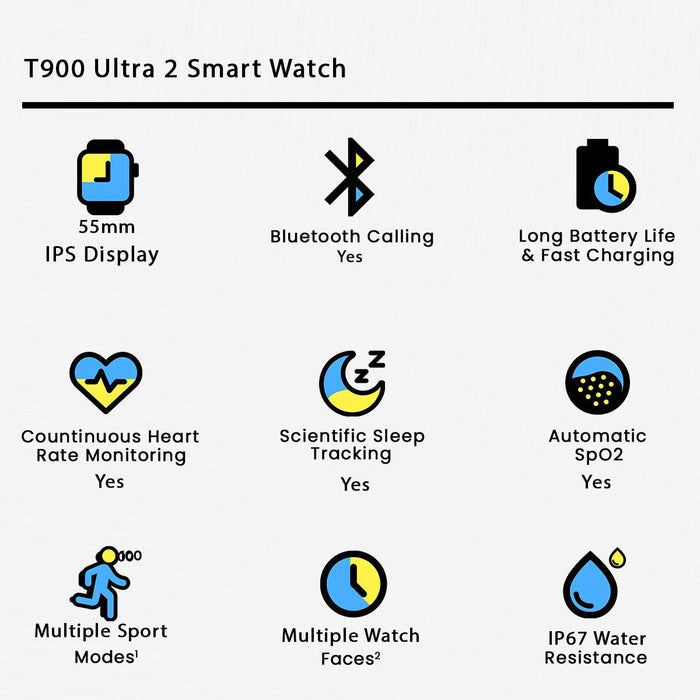 T900 Ultra 2 smart watch heart rate SpO2 fitness tracker Pakistan