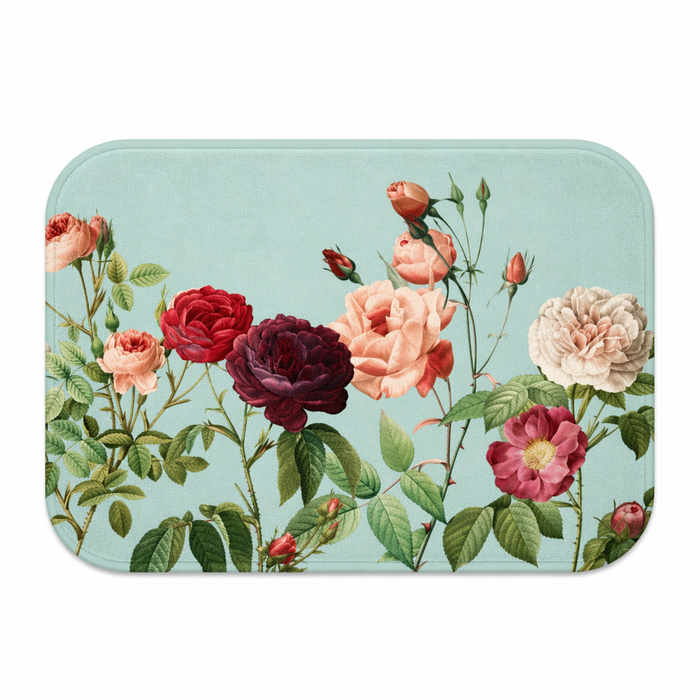 Teal Bath Mat Home Accents - A Delightful Addition to Your Rose Garden Default