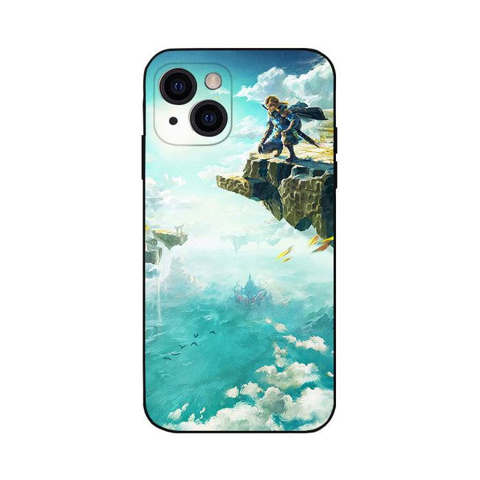 Tears of the Kingdom Zelda Phone Cases: dark brown, black stylized one-eyed cat/creature motif, cartoon, graphic, whimsical s