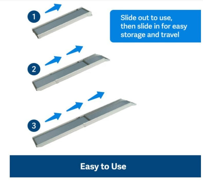 Telescoping Dog Ramp Portable Aluminium Pet Car Ramp 180kg Non Slip-151