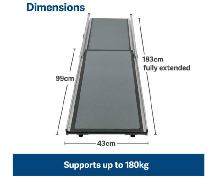 Telescoping Dog Ramp Portable Aluminium Pet Car Ramp 180kg Non Slip-151