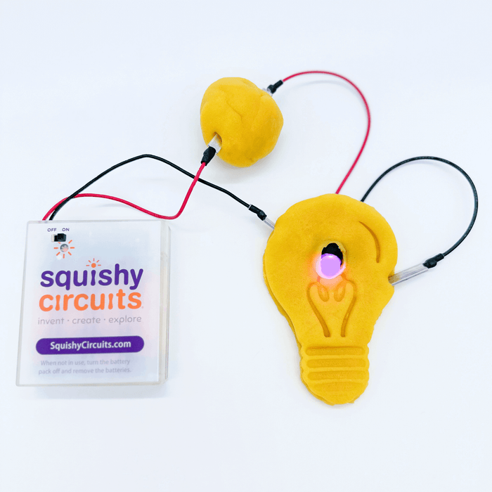 Squishy Circuits battery pack &amp; light (batteries included) ages 3-6 STEM activity