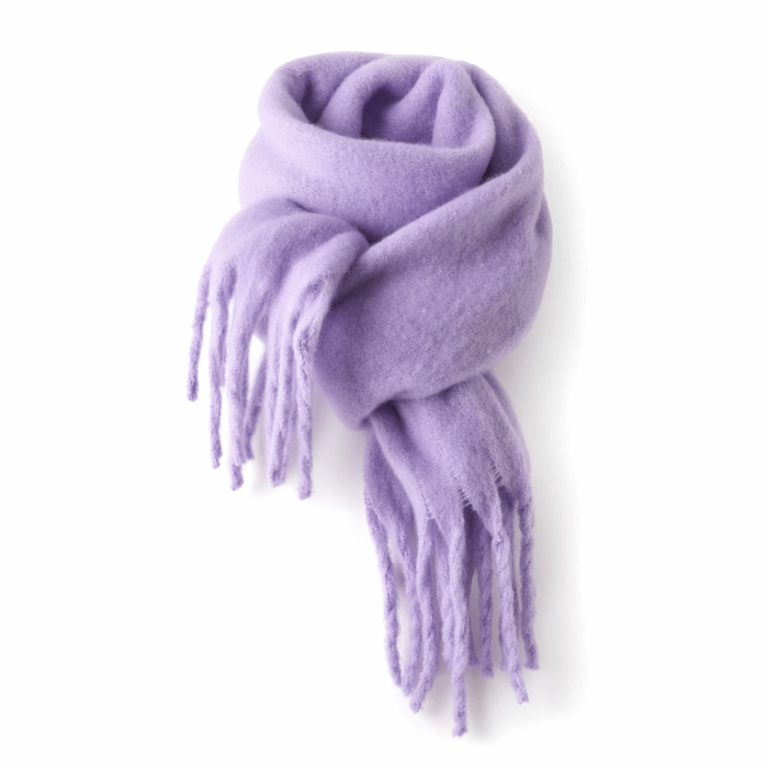 Thick and Cozy Wrap Scarf Purple