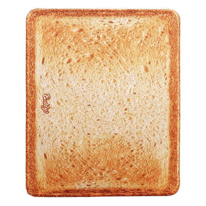 Toast Mouse Pad, Creative, Compact, Fun: light beige, golden brown toast, realistic novelty food design style