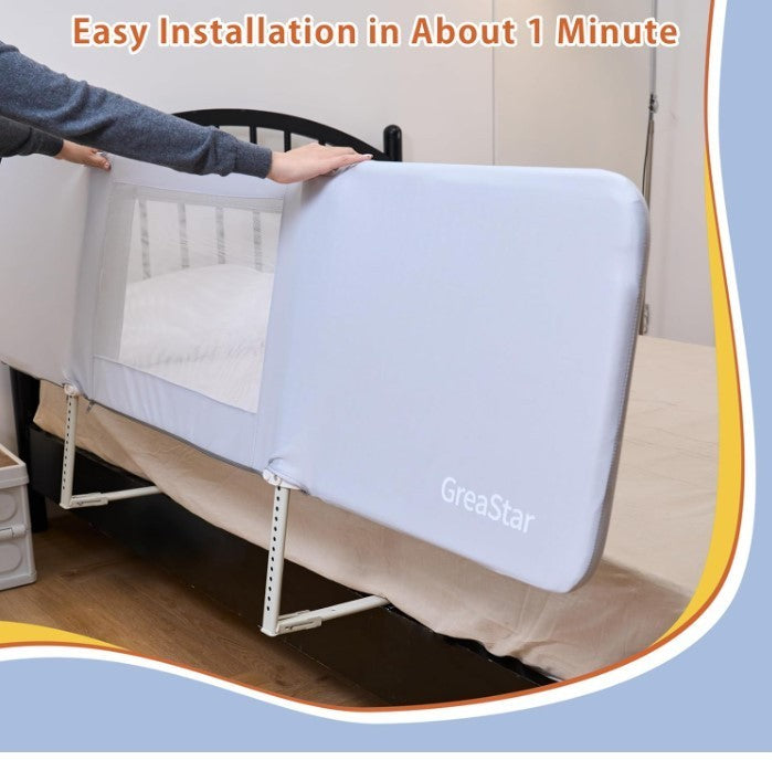 Toddler Bed Rail 120cm Safety Guard Travel Bed Barrier Fits Double KingBeds –143