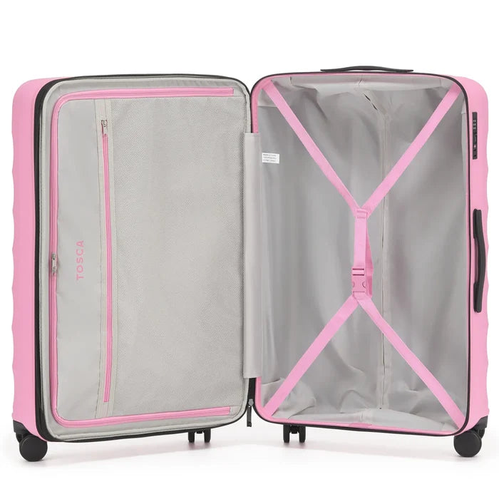 Tosca Interstellar 2.0 - 4-Wheel Expandable Suitcase Set of 3 (Small Medium and Large) - Fuchsia