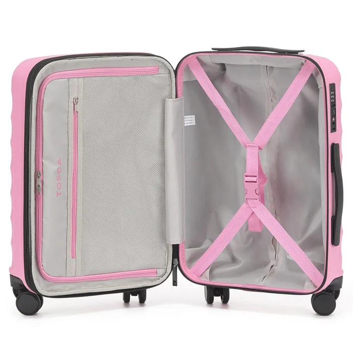 Tosca Interstellar 2.0 - 53 cm 4-Wheel Expandable Carry On Suitcase - Fuchsia