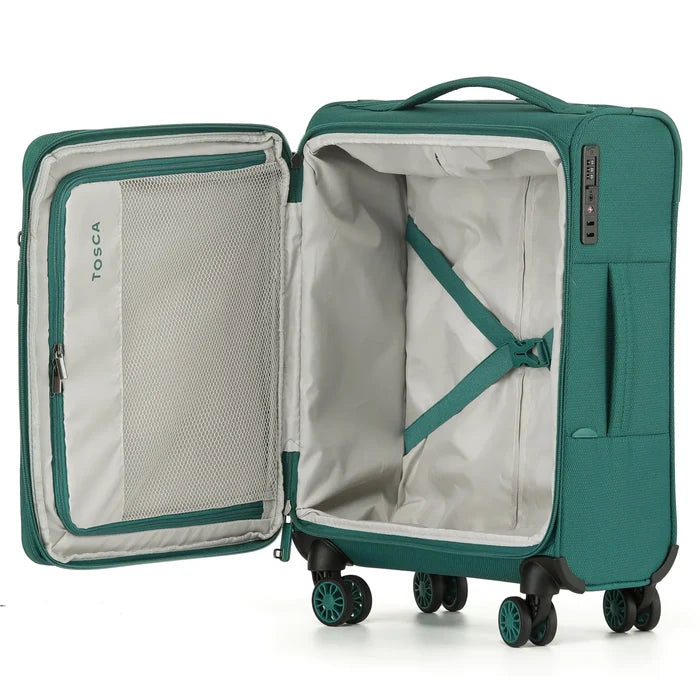 Tosca So Lite - 54 cm 4-Wheel Carry-On Suitcase - Emerald Green