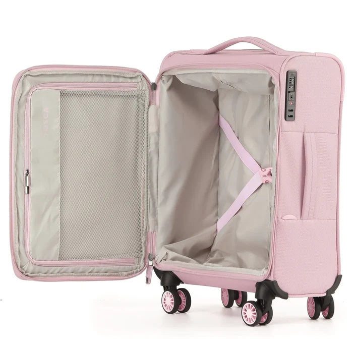 Tosca SO LITE 4-Wheel Expandable Suitcase Set of 3 - Blush (Carry-on Medium and Large)