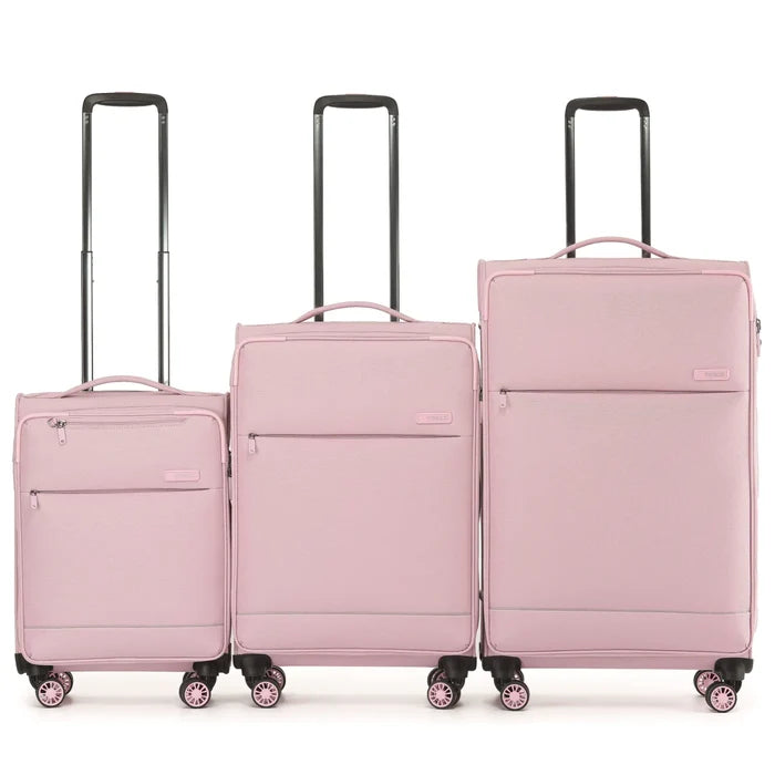 Tosca SO LITE 4-Wheel Expandable Suitcase Set of 3 - Blush (Carry-on Medium and Large)