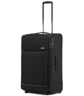 Black tosca so lite 67 cm trolley case with tsa locks deluxe jacquard fabric and subtle white stitching along base