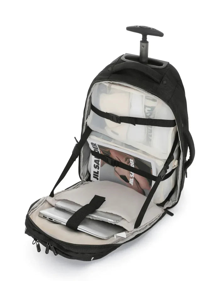 Tosca So Lite Onboard Trolley Backpack - Black - holds laptop and personal items