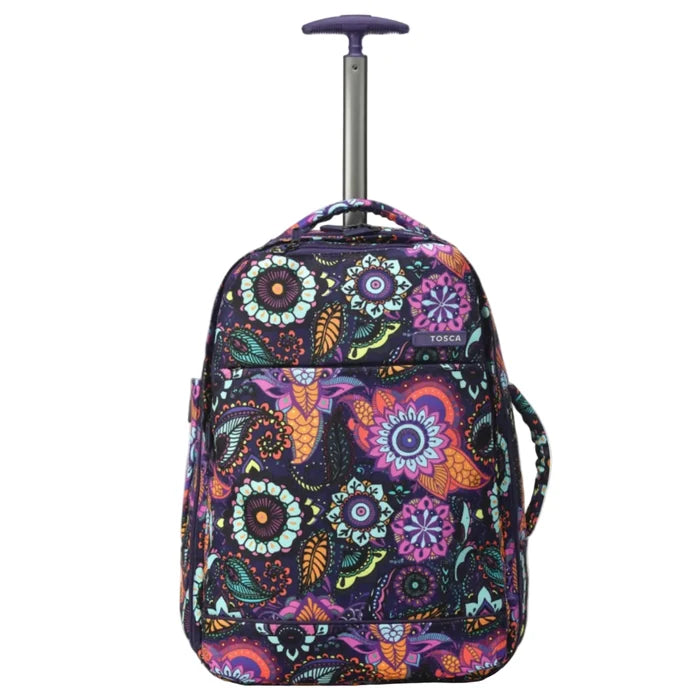 Tosca So Lite Onboard Trolley Backpack - Paisley