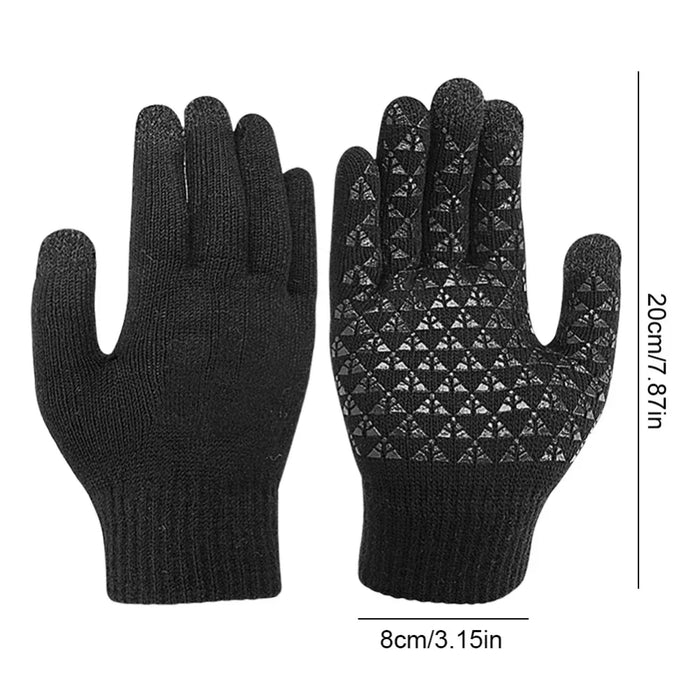 Touchscreen Knit Gloves for Men with Heating Feature: black USB heated gloves, functional winter accessory style