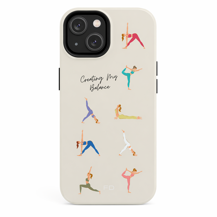 Tough Case for iPhone with Wireless Charging - Yoga Poses Default