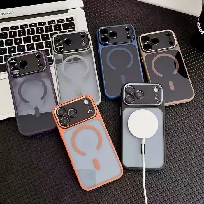 Translucent Phone Case Magnetic Shockproof for iPhone
