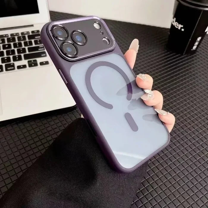 Translucent Phone Case Magnetic Shockproof for iPhone