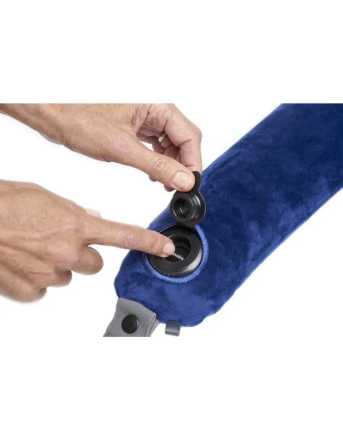 Inflates with little effort (3-4 easy puffs), deflates in seconds