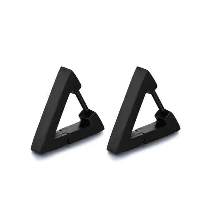 Triangle Fashion Earrings for Both Genders: silver earring, minimal style