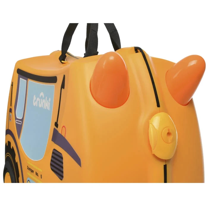 Trunki Glide Ride on Luggage / Kids Carry-on Bag - Doug the Digger