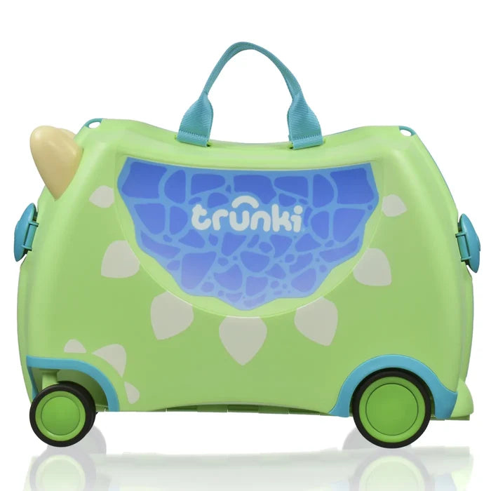 Trunki Glide Ride on Luggage / Kids Carry-on Bag - Dudley the Dinosaur