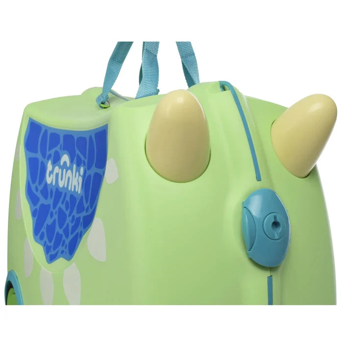 Trunki Glide Ride on Luggage / Kids Carry-on Bag - Dudley the Dinosaur